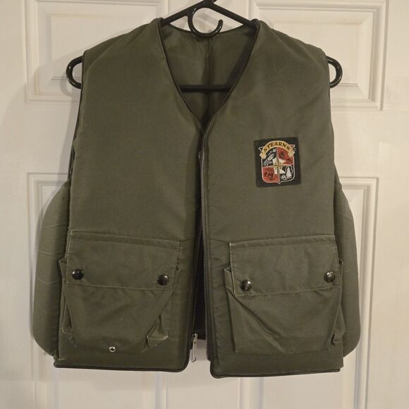 Vintage Stearns Sans-Souci Hunt & Fish Life Vest III PFD Green 1970S USA Made - Picture 1 of 7